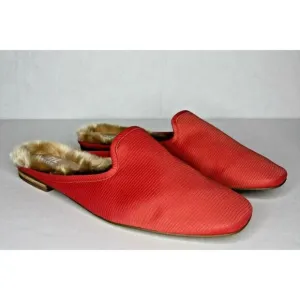 Faryl By Farylrobin Women's 14M Moka red lizard mules - New