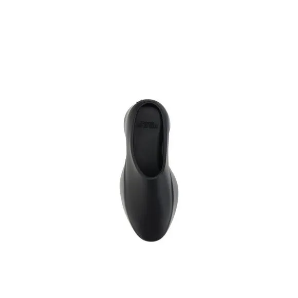 Fear Of God Eva Runner Mules with Side Cut-Out and Embossed Heel Men Black