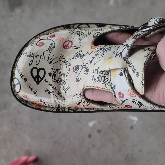Find Comfort &amp; Nostalgia with Alegria Peace &amp; Love Classic Clogs - Boho - Hippie