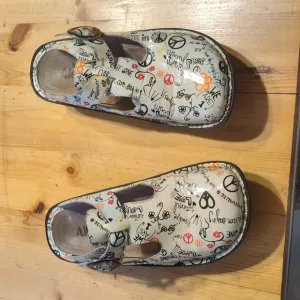 Find Comfort &amp; Nostalgia with Alegria Peace &amp; Love Classic Clogs - Boho - Hippie