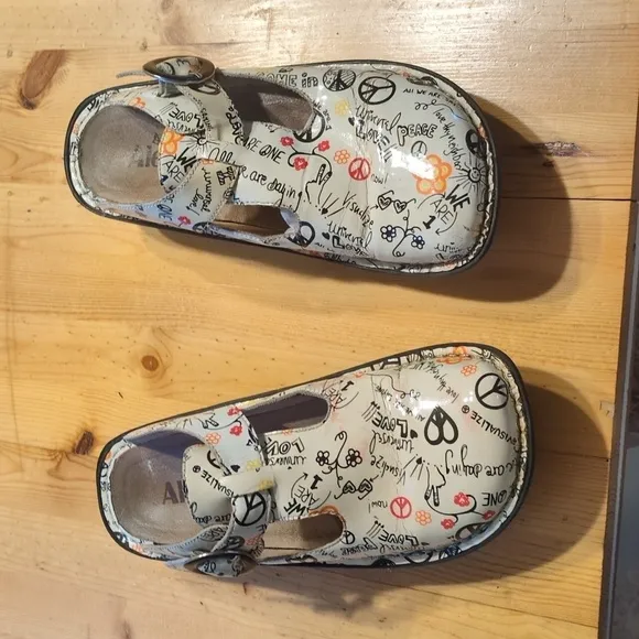 Find Comfort &amp; Nostalgia with Alegria Peace &amp; Love Classic Clogs - Boho - Hippie