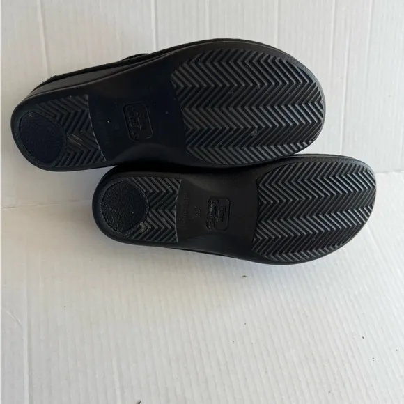 Finn Comfort Black Leather Santa Fe Slip On Mule Womens 38 Casual Comfort