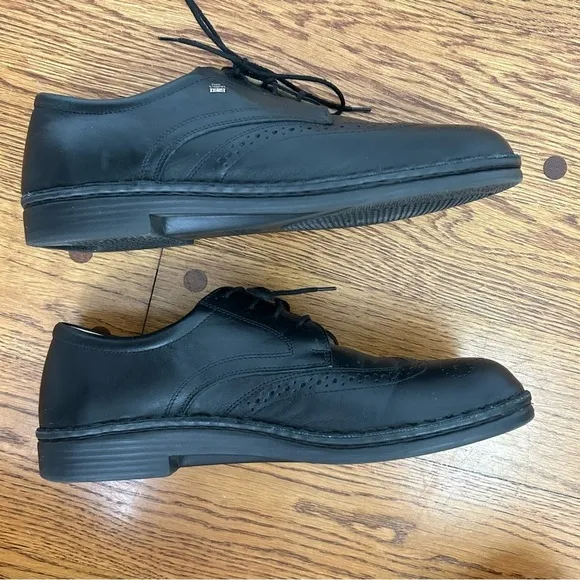 Finn Comfort Budapest Black Leather Wing Tip Oxford Shoes 9 Germany $312 Dress‌
