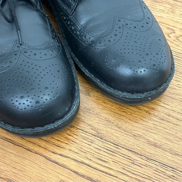 Finn Comfort Budapest Black Leather Wing Tip Oxford Shoes 9 Germany $312 Dress‌