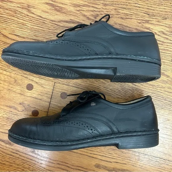 Finn Comfort Budapest Black Leather Wing Tip Oxford Shoes 9 Germany $312 Dress‌