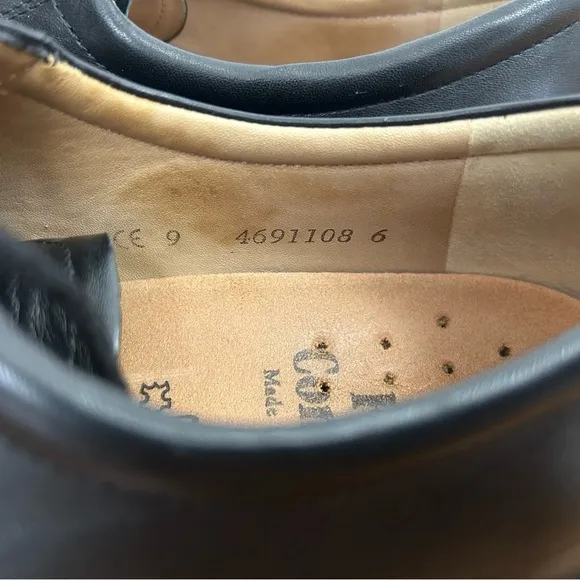 Finn Comfort Budapest Black Leather Wing Tip Oxford Shoes 9 Germany $312 Dress‌