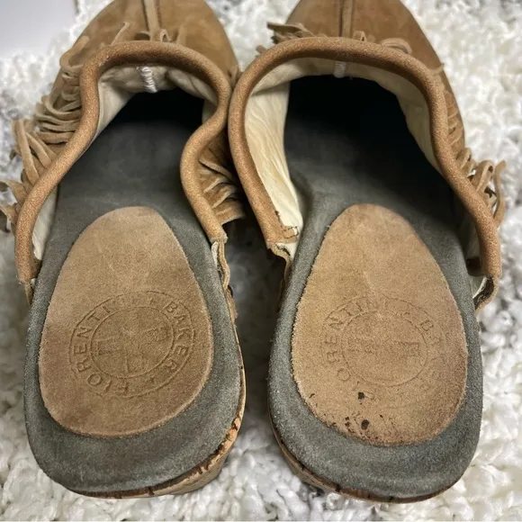 Fiorentini   Baker Fringe Leather Ding Clogs in Tan