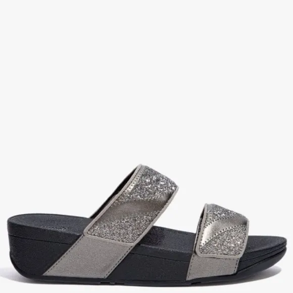 FITFLOP Mina Ombre Glitter Pewter Grey Sliders