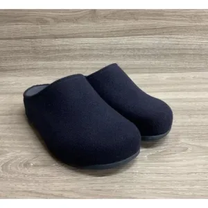 FitFlop Shuv Felt Clogs Comfort Slip On Shoe Womens 10 Navy Blue