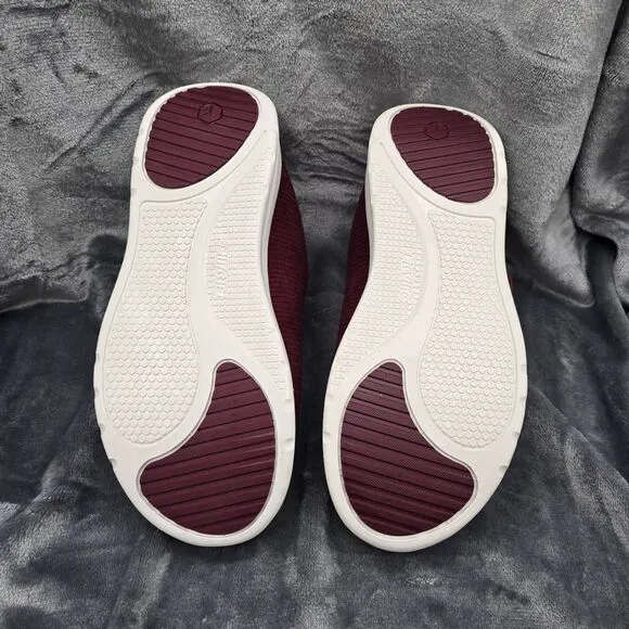 FitVille EasyTop Diabetic Slippers Women's 8.5EW Burgundy Wide Fit New