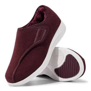 FitVille EasyTop Diabetic Slippers Women's 8.5EW Burgundy Wide Fit New