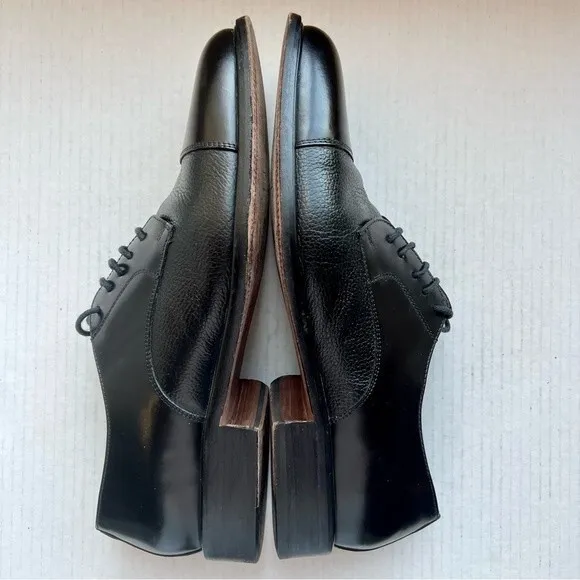 Florsheim Black Leather Cap Toe Lace Up Oxford Shoes Men’s Size 11 D