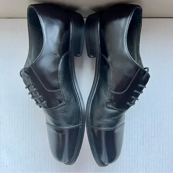 Florsheim Black Leather Cap Toe Lace Up Oxford Shoes Men’s Size 11 D