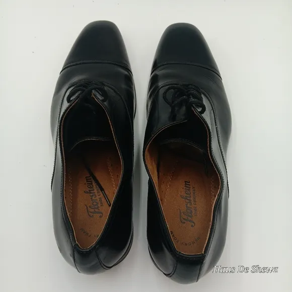 Florsheim Francisco Black Cap-Toe Oxfords