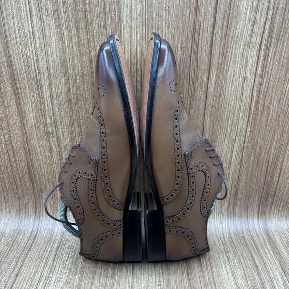 Florsheim Imperial Classico Cognac Lace Up Wingtip Oxfords 12111 Men's 10 EEE