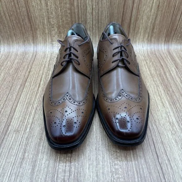 Florsheim Imperial Classico Cognac Lace Up Wingtip Oxfords 12111 Men's 10 EEE
