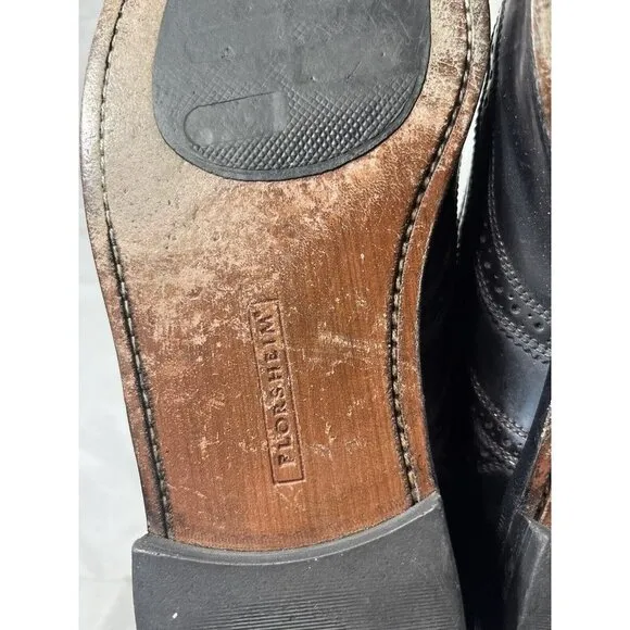 Florsheim  Leather Classic Wingtip Dress Oxfords Lace Up shoes Men's 9.5D