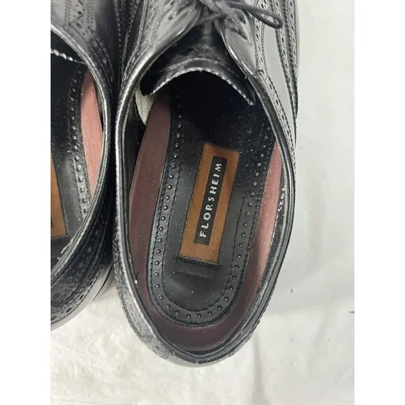 Florsheim  Leather Classic Wingtip Dress Oxfords Lace Up shoes Men's 9.5D