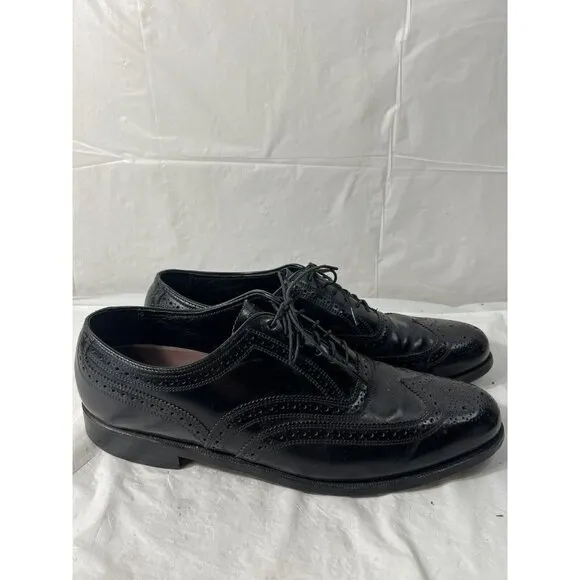 Florsheim  Leather Classic Wingtip Dress Oxfords Lace Up shoes Men's 9.5D