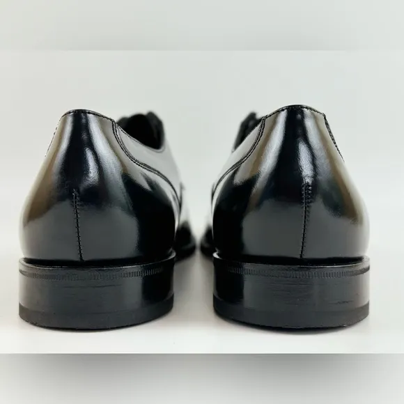 Florsheim Men’s Black Cap Toe Oxfords, Hard Leather Dress Shoes, Size 10.5