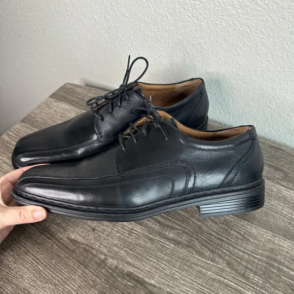 Florsheim Mens Black Leather Welter Bike Toe Oxfords Shoe Men’s Size 12