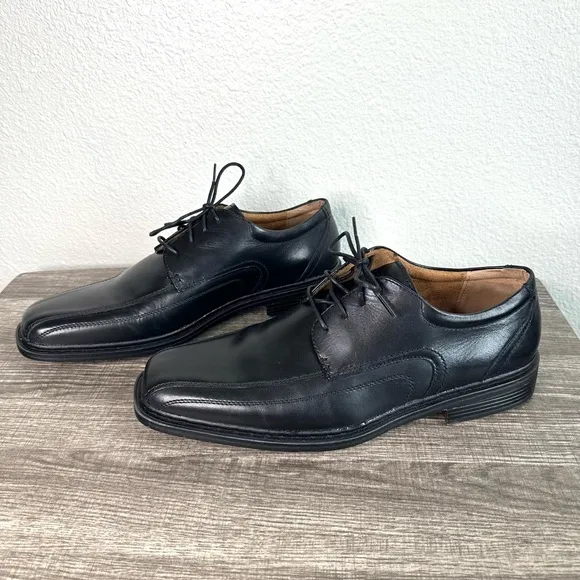 Florsheim Mens Black Leather Welter Bike Toe Oxfords Shoe Men’s Size 12
