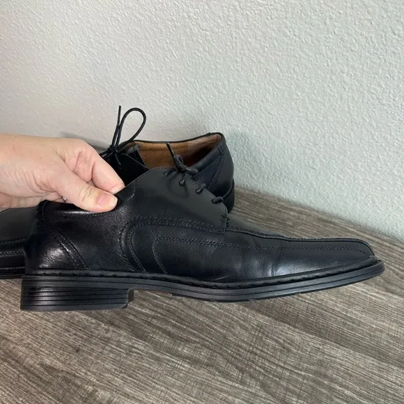Florsheim Mens Black Leather Welter Bike Toe Oxfords Shoe Men’s Size 12