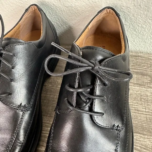 Florsheim Mens Black Leather Welter Bike Toe Oxfords Shoe Men’s Size 12