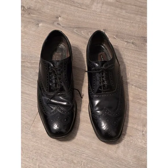 Florsheim Men's Black Oxfords Wingtip Dress‎ Shoes Size 10.5D