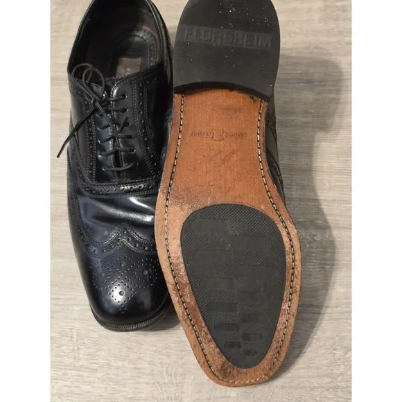 Florsheim Men's Black Oxfords Wingtip Dress‎ Shoes Size 10.5D