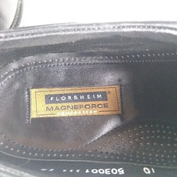 Florsheim Mens Canton Black Cap Toe Oxfords Shoes 12 Medium (D) with Box