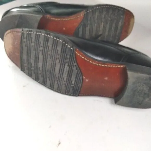 Florsheim Mens Canton Black Cap Toe Oxfords Shoes 12 Medium (D) with Box