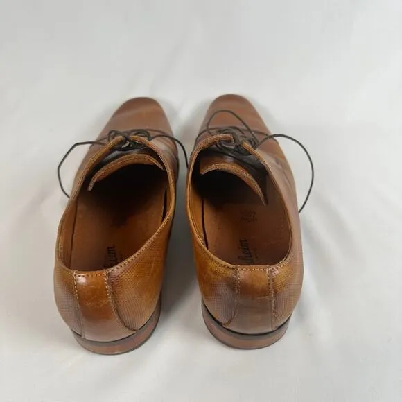 Florsheim Mens Leather Jackson Cap Toe Oxfords Size 9D Cognac Modern Corpcore