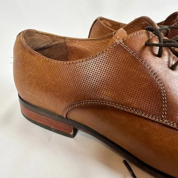 Florsheim Mens Leather Jackson Cap Toe Oxfords Size 9D Cognac Modern Corpcore