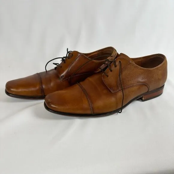 Florsheim Mens Leather Jackson Cap Toe Oxfords Size 9D Cognac Modern Corpcore