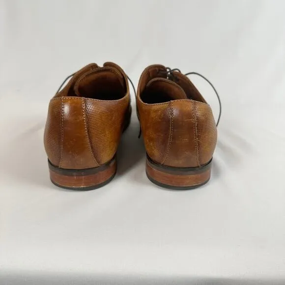 Florsheim Mens Leather Jackson Cap Toe Oxfords Size 9D Cognac Modern Corpcore