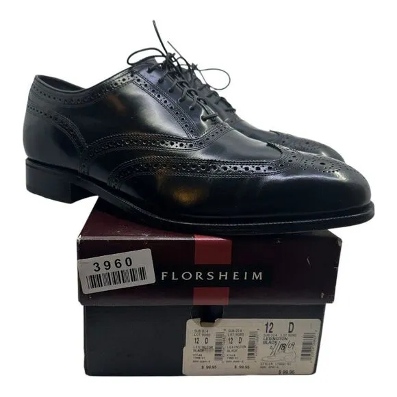 Florsheim Men's Lexington Oxford Black Oxford 12 M 17066-01Classic Wingtip
