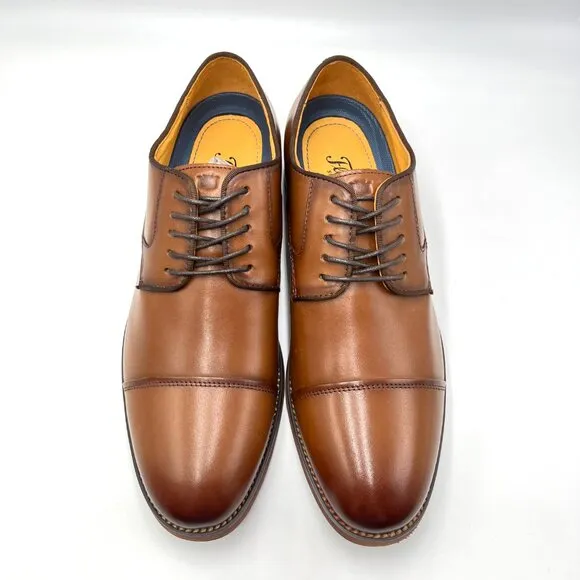 Florsheim Mens Size 8.5 Blaze Cap Oxfords Brown Leather Lace Up Dress Shoes New