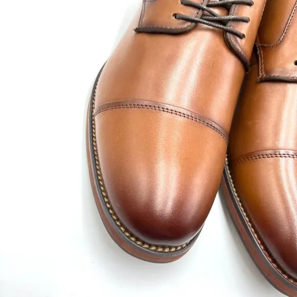 Florsheim Mens Size 8.5 Blaze Cap Oxfords Brown Leather Lace Up Dress Shoes New