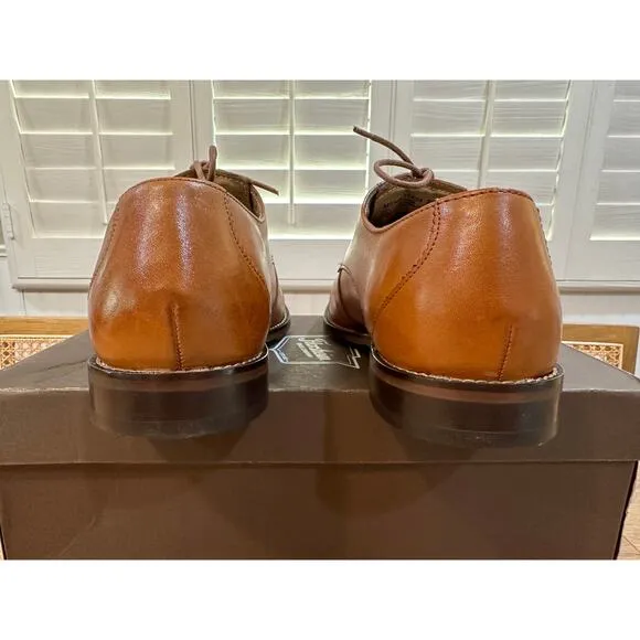 Florsheim Montinaro Cap Toe Oxford Saddle Tan Leather Size 10.5 NIB Dressy Work
