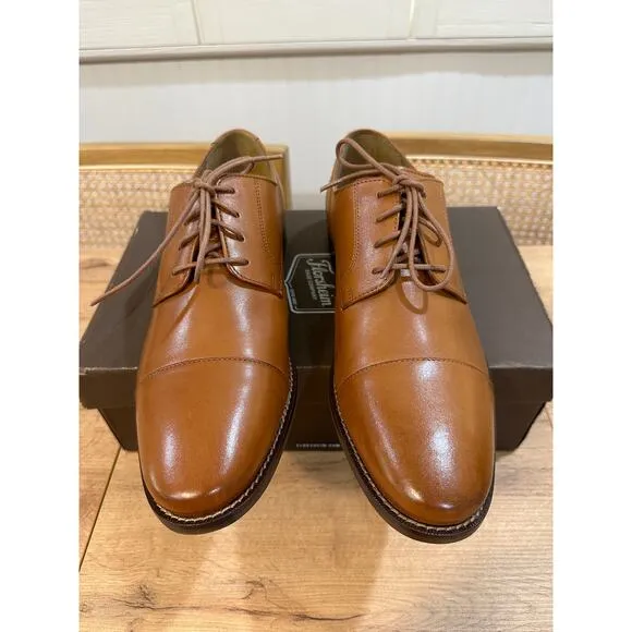 Florsheim Montinaro Cap Toe Oxford Saddle Tan Leather Size 10.5 NIB Dressy Work
