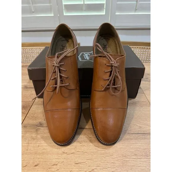 Florsheim Montinaro Cap Toe Oxford Saddle Tan Leather Size 10.5 NIB Dressy Work