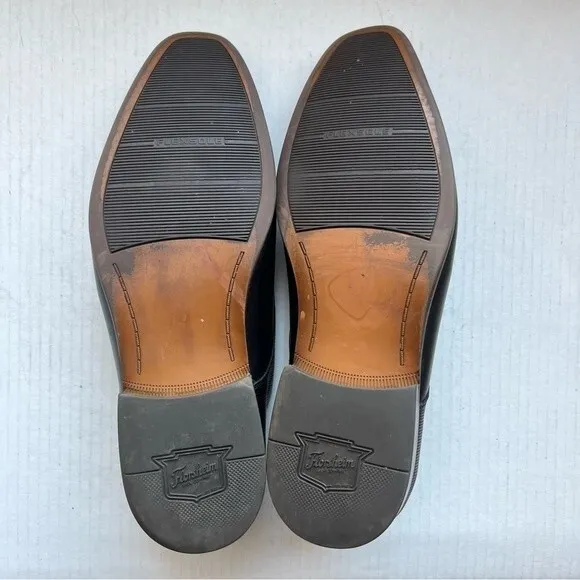 Florsheim Postino Black Seamless Leather Plain Toe Lace Up Oxford Shoe Men 8.5 D