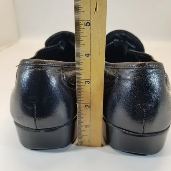 Florsheim Riva Mens Sz 9.5E Comfortech Black Soft Leather Loafer Moc Toe Slip On