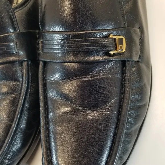 Florsheim Riva Mens Sz 9.5E Comfortech Black Soft Leather Loafer Moc Toe Slip On