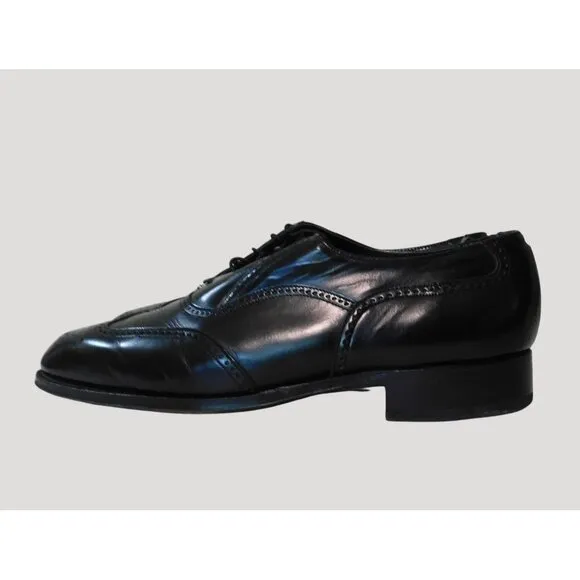 Florsheim Royal Imperial Wingtip Oxford Dress Shoes Mens Size 9E Black Leather