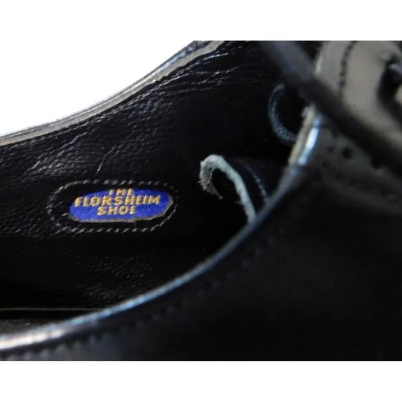 Florsheim Royal Imperial Wingtip Oxford Dress Shoes Mens Size 9E Black Leather