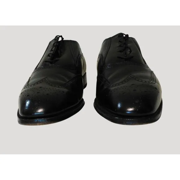Florsheim Royal Imperial Wingtip Oxford Dress Shoes Mens Size 9E Black Leather