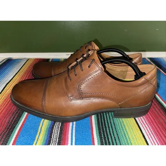 Florsheim Shoes Men 12D‎ Brown Leather Lace Up Cap Toe Oxfords Business Wedding