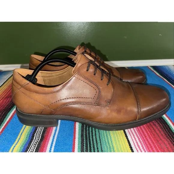 Florsheim Shoes Men 12D‎ Brown Leather Lace Up Cap Toe Oxfords Business Wedding